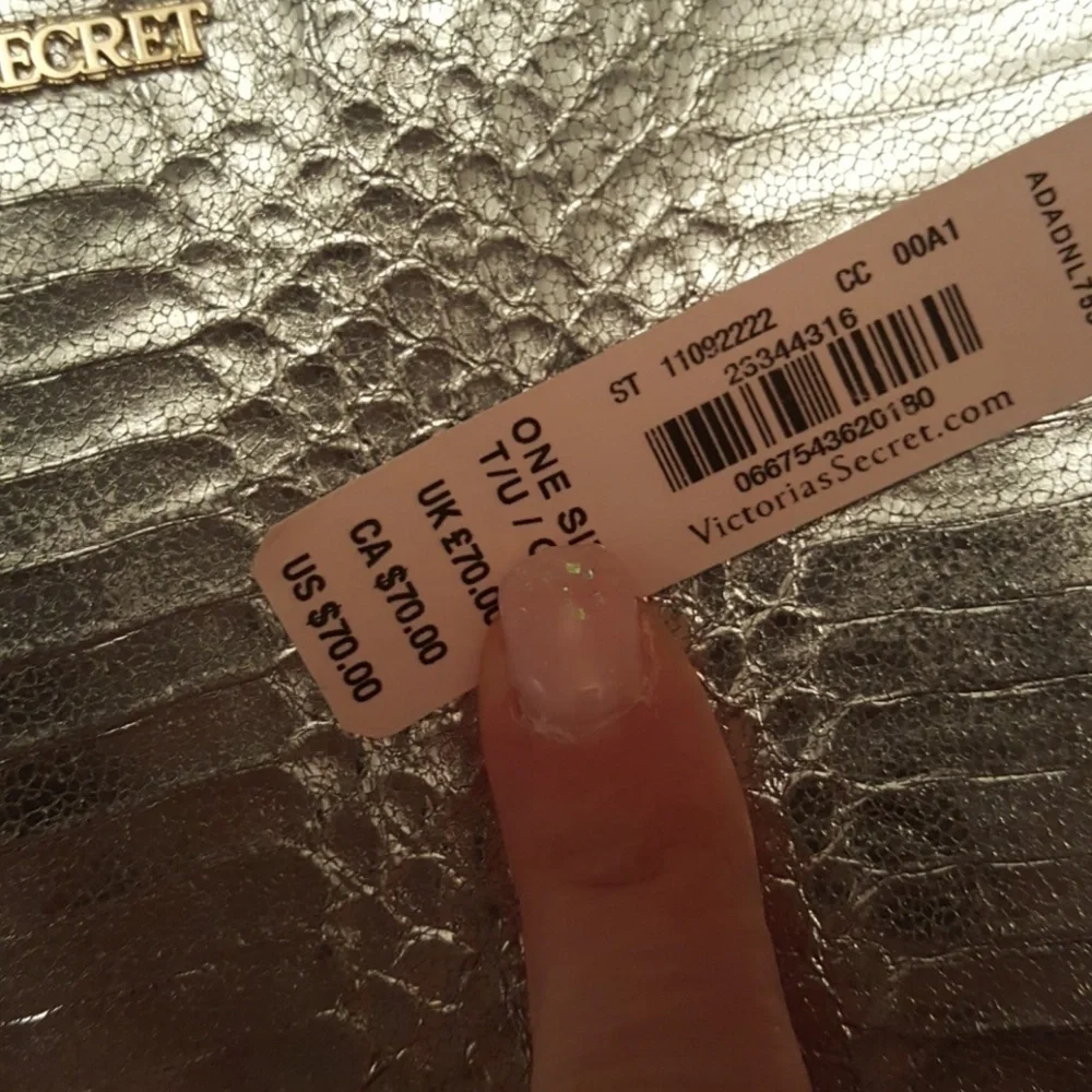 VICTORIA'S Secret silver purse NWT